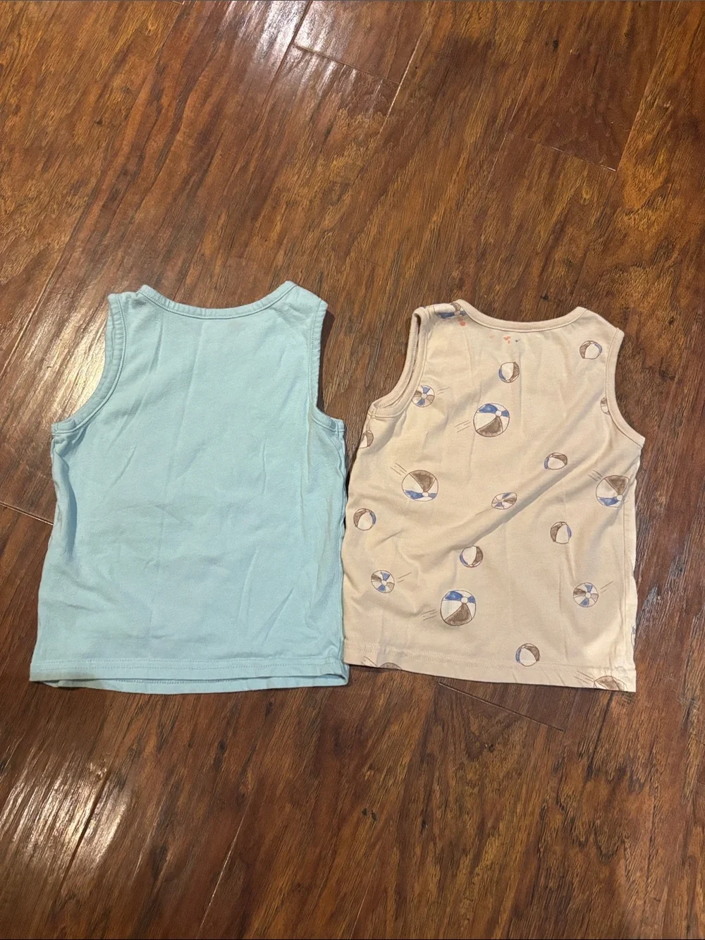 Carter's Boys Light Blue & Tan Beach Graphic Tank Tops 2-Pack